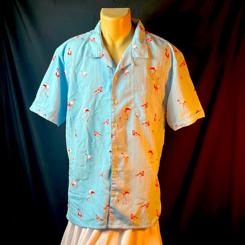 Blue flamingo print XXL